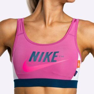 NWT NIKE LOGO WOMEN'S MEDIUM SUPPORT SPORTS PADDED  TRAINING BRA BD4645-665